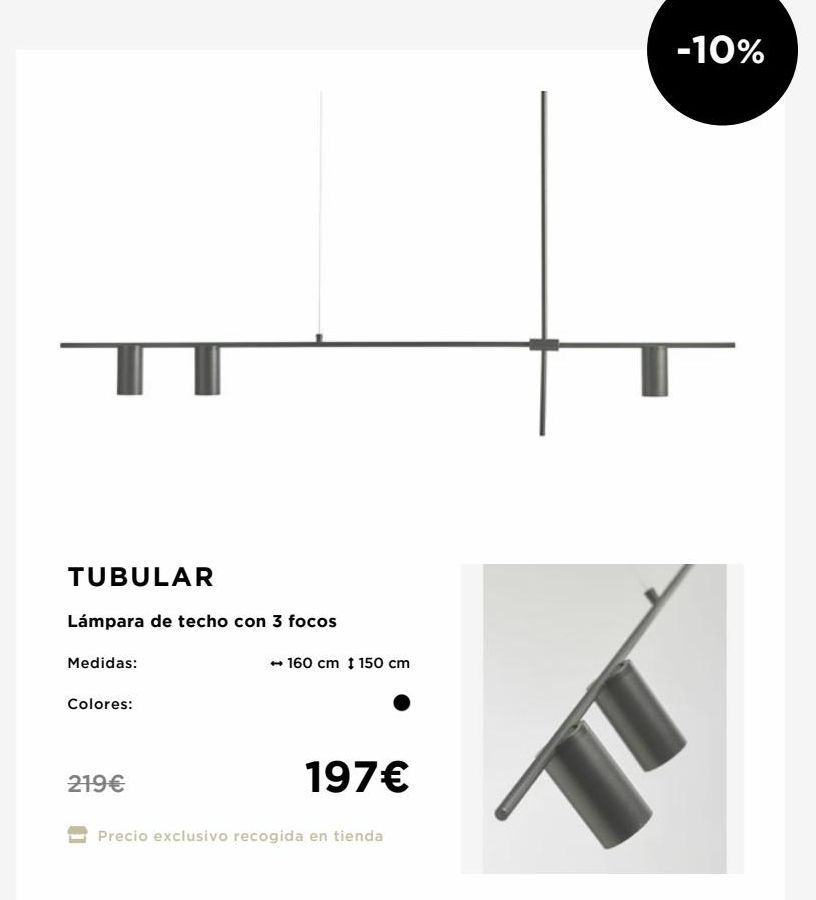 Oferta de Lámpara de techo por 197€