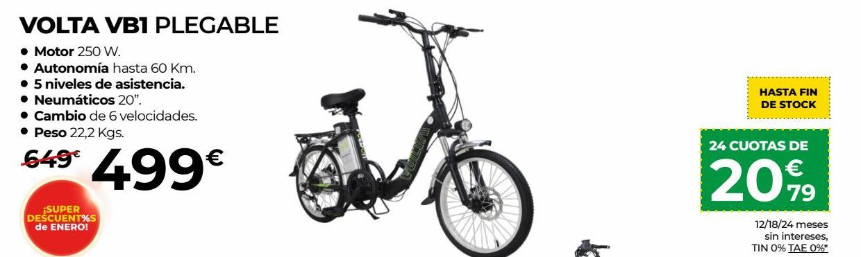 Oferta de Bicicleta plegable por 499€