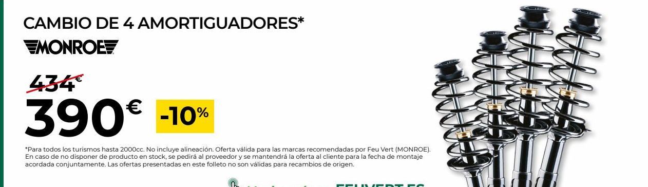 Oferta de Amortiguadores Monroe por 390€