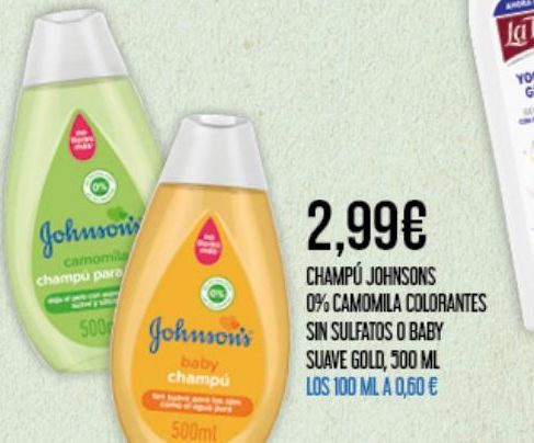 Oferta de Champú Johnson's por 2,99€
