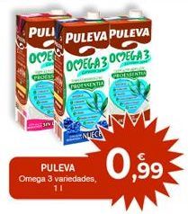 Oferta de PULI  PULEVA PULEVA  OWE  OMEGA3 OCDEGA3  GRCISE  SESENTED  0,59,  PULEVA Omega 3 variedades  11  por 