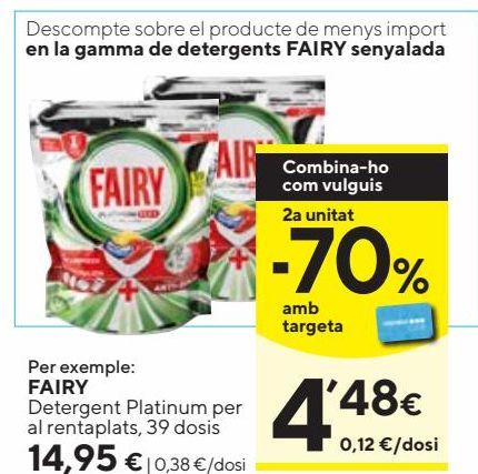 Oferta de Detergente en polvo Fairy por 14,95€