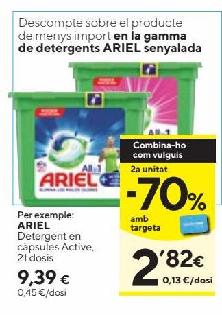 Oferta de Detergente en polvo Ariel por 9,39€