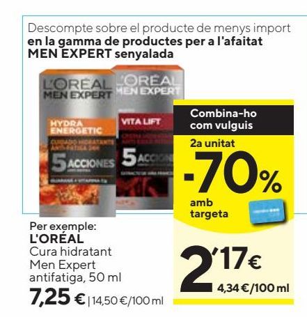 Oferta de Crema hidratante facial L'Oréal por 7,25€