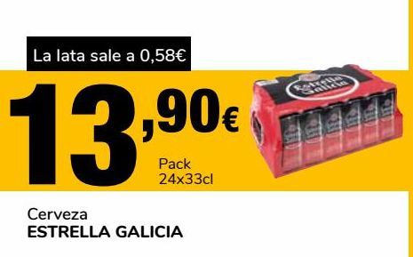 Oferta de Cerveza Estrella Galicia por 13,9€