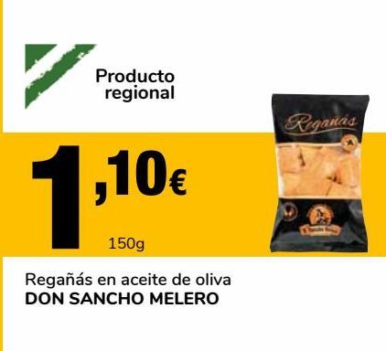 Oferta de Regañás en aceite de oliva Son Sancho Melero por 1,1€