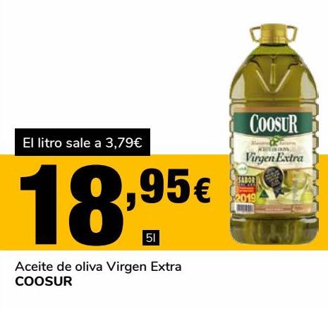 Oferta de Aceite de oliva virgen extra Coosur por 18,95€