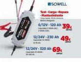 Oferta de ISOWELL Test Carpara Mantenimiento  6/12V - 120 Ah 39 12/24V-230 Ah 49  12/24V-320 Ah 69  por 