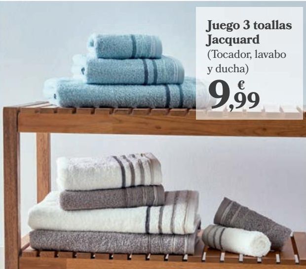 Oferta de Juego 3 toallas Jacquard por 9,99€