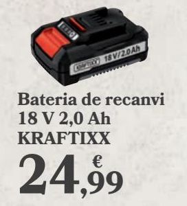 Oferta de Batería de repuesto 18V 2,0 Ah KRAFTIXX  por 24,99€