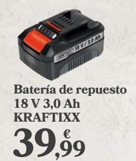 Oferta de Batería de repuesto 18 V 3,0 Ah KRAFTIXX  por 39,99€