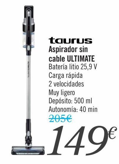 Oferta de Taurus Aspirador sin cable ULTIMATE  por 149€