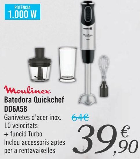 Oferta de Moulinex Batidora Quickchef DD6458  por 39,9€