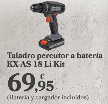 Oferta de Taladro percutor a batería KX-AS 18 Li Kit  por 69,95€