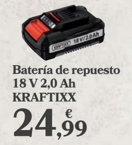 Oferta de Batería de repuesto 18V 2,0 Ah KRAFTIXX  por 24,99€
