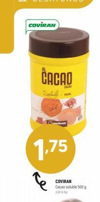 Oferta de COVIRAN  CACAO  SA  1.75  COVIRAN Cacao soluble 500g ISICA  por 