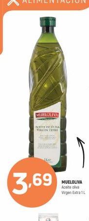 Oferta de MUELOLIVA  ACEITE DE O VIRGIN EXTRA  3,69  MUELOLIVA Aceite oliva Virgen Extra 1L  por 