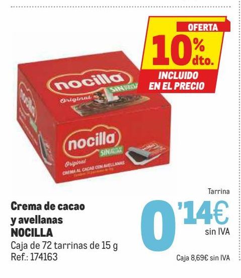 Oferta de Crema de cacao Nocilla por 0,14€