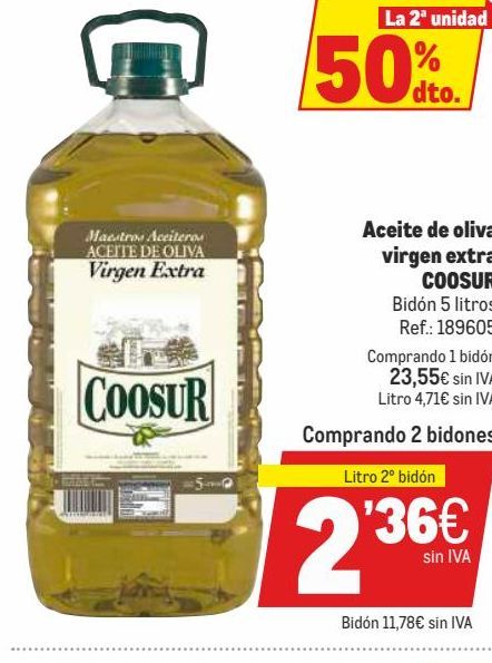 Oferta de Aceite de oliva Coosur por 2,36€