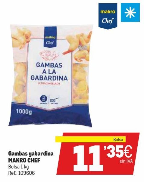 Oferta de Gambas makro por 11,35€