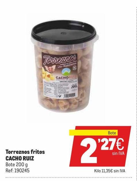 Oferta de Torreznos por 2,27€