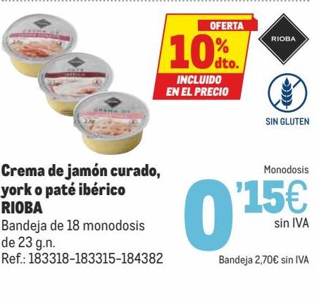 Oferta de Cremas Rioba por 0,15€
