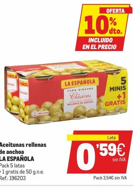Oferta de Aceitunas La Española por 0,59€