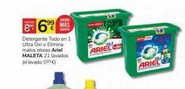 Oferta de Detergente Todo en 1 Ultra Ordo Elmina malos olores Ariel MALETA 21 lavados  ARIEL  ARIEL  por 