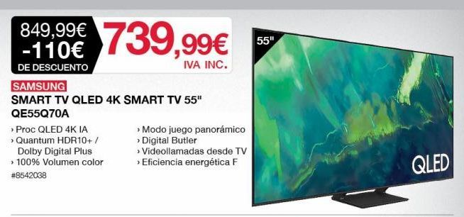 Oferta de Smart tv Samsung por 