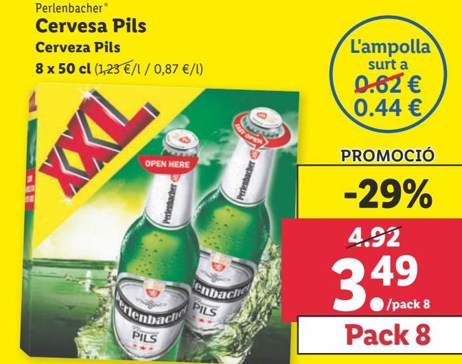 Oferta de Cerveza Perlenbacher por 3,49€