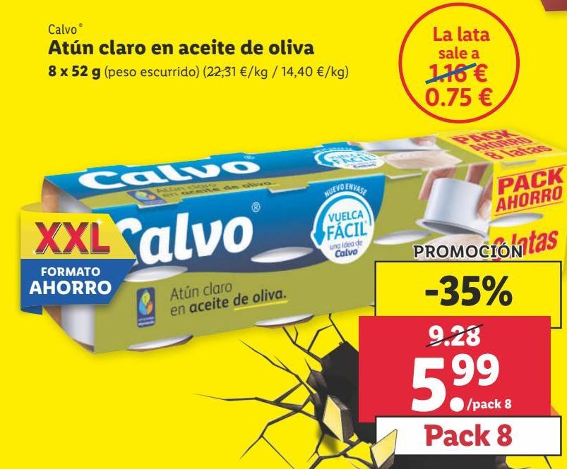 Oferta de Atún claro Calvo por 5,99€