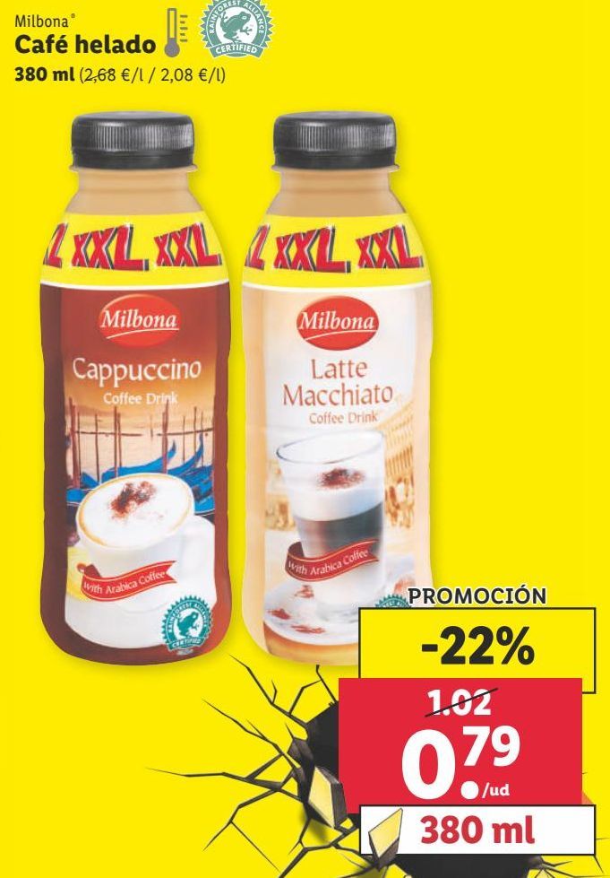 Oferta de Café helado Milbona por 0,79€