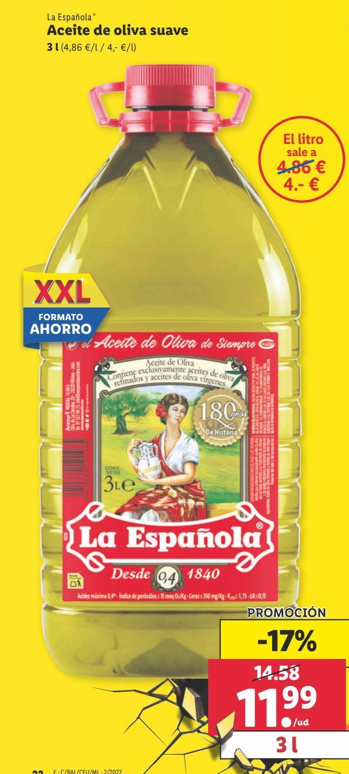Oferta de Aceite de oliva virgen La Española por 11,99€