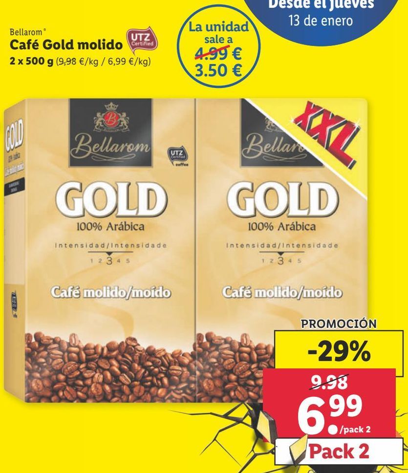 Oferta de Café molido Gold por 6,99€