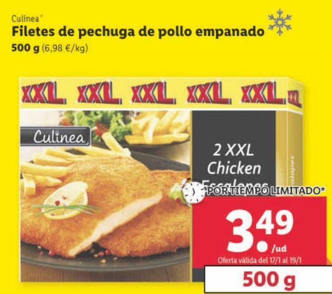 Oferta de Filetes de pollo empanado por 3,49€