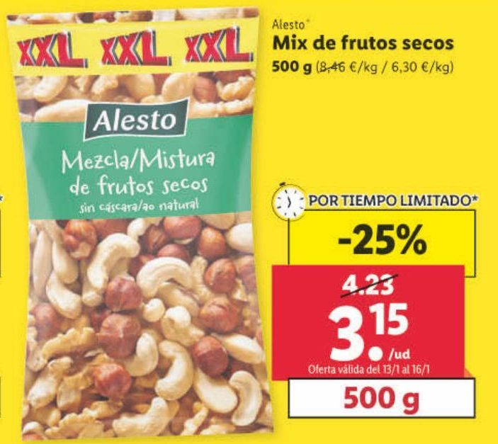 Oferta de Frutos secos Alesto por 3,15€