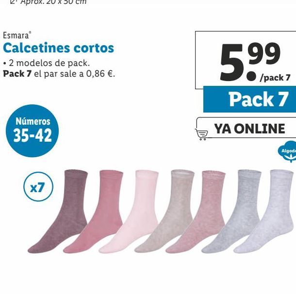 Oferta de Calcetines esmara por 5,99€