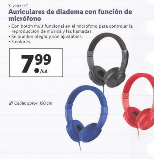 Oferta de Auriculares de diademaa con función de micrófono  por 7,99€