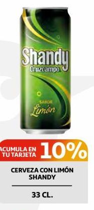 Oferta de Shandy  Cruzcampo  BABOR  Limon  10%  CERVEZA CON LIMÓN  SHANDY  33 CL.  por 