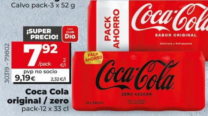 Oferta de Coca-Cola por 7,92€