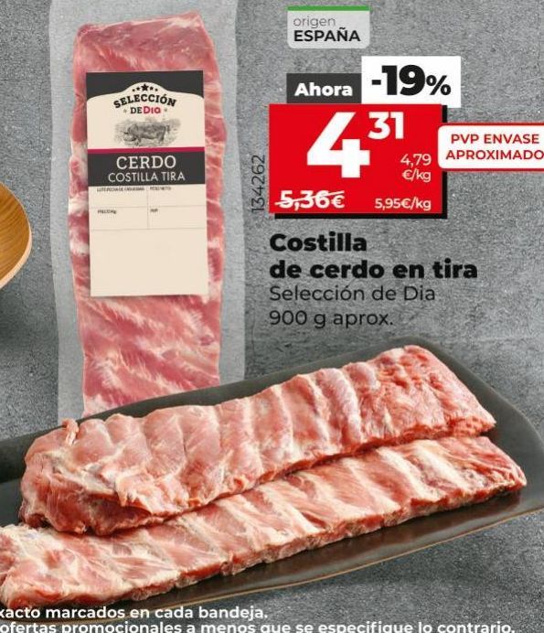 Oferta de Costillas de cerdo Dia por 4,31€