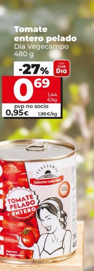Oferta de Tomate entero Dia por 0,69€