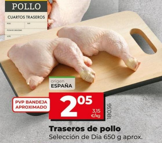 Oferta de Traseros de pollo por 2,05€