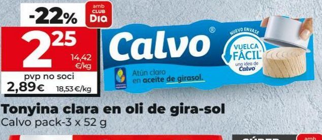 Oferta de Atún claro Calvo por 2,25€