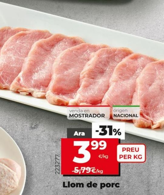 Oferta de Lomo de cerdo por 3,99€