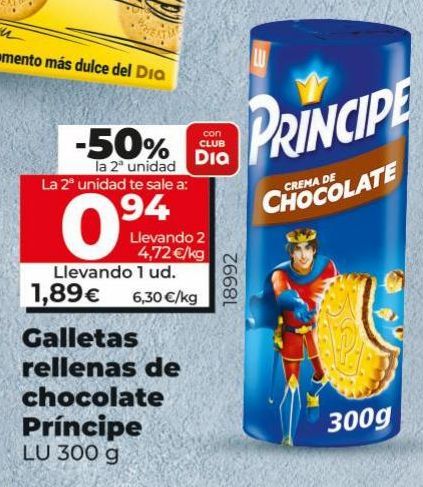 Oferta de Galletas rellenas de chocolate Príncipe por 1,89€