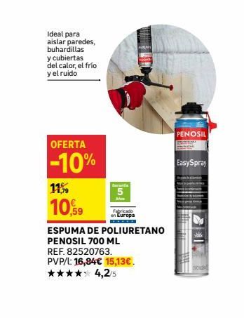 Oferta de Espuma de poliuretano  por 16,84€