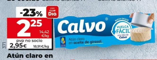 Oferta de Atún claro Calvo por 2,95€