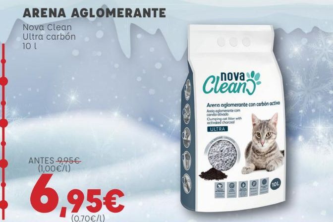 Oferta de Arena Aglomerante Nova Clean Ultra Carbón por 6,95€