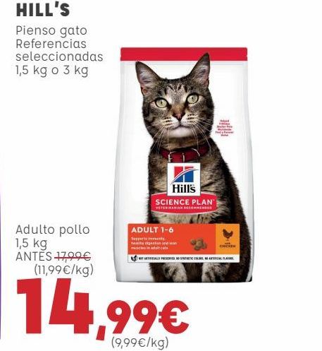 Oferta de HILL'S Pienso gato  por 14,99€